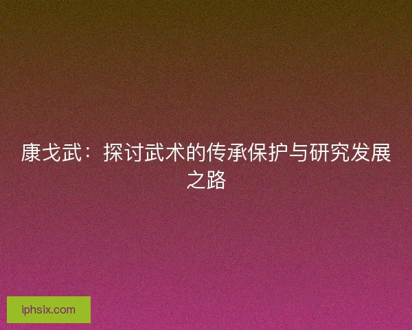 康戈武：探讨武术的传承保护与研究发展之路